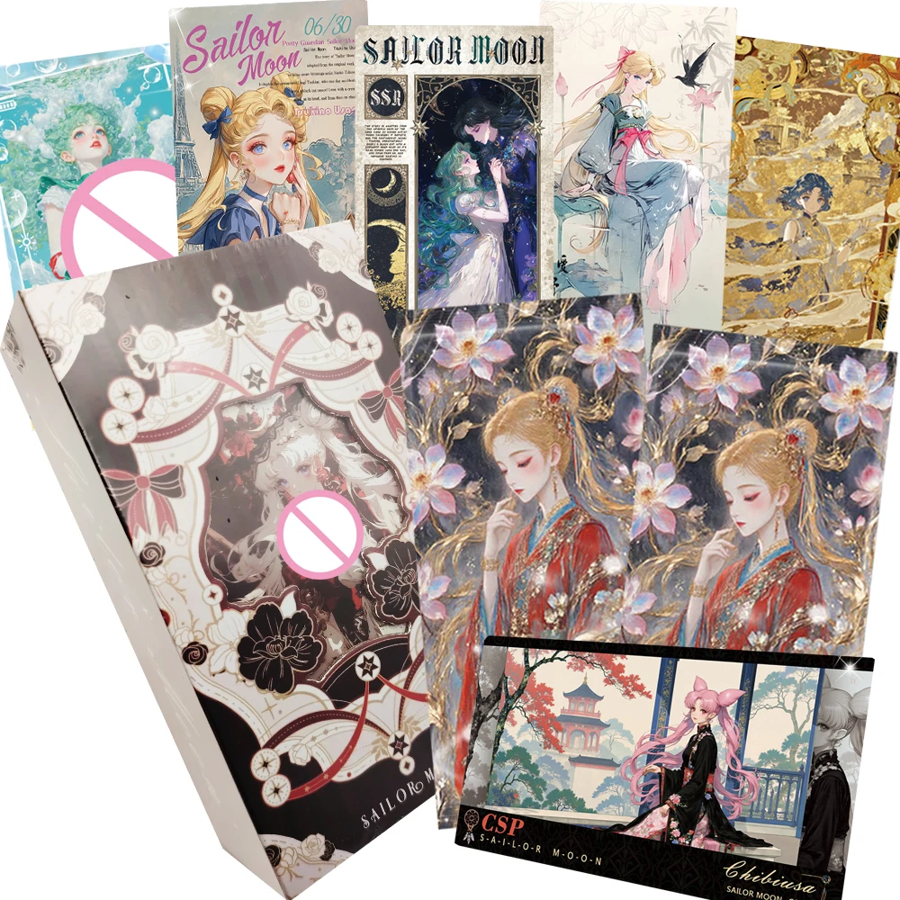 

Sailor Moon Collection Cards for Children Mizuno Ami Hino Rei Anime Pretty Girl Exotic Charm Character Exquisite Art Cards Gifts