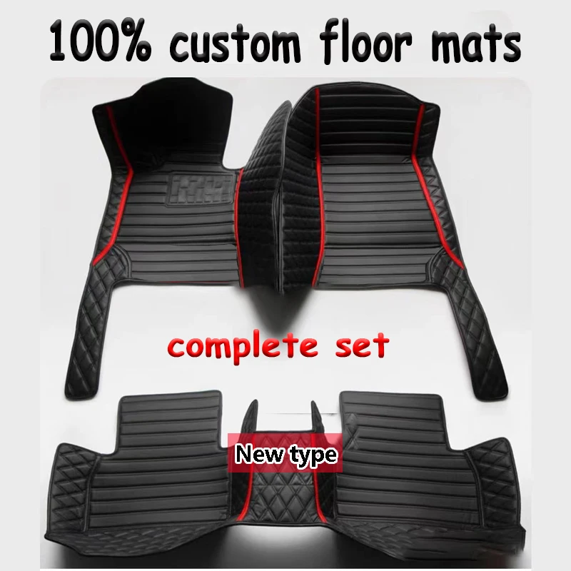 

Car Mats Floor For Peugeot 5008 P87 2017~2023 7seat Luxury Leather Mat Car Floor Mats Universal Waterproof Cocho Car Accessories