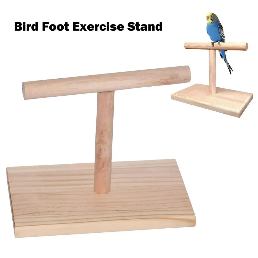 Soporte de percha multifuncional, soporte de percha de madera para periquitos, cacatúas, Conures, ejercicio de entrenamiento de mesa para pequeños para el amor