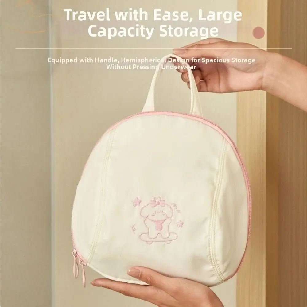 Cartoon Dog Printed Underwear Storage Bag Large Capacity Lightweight Travel Organizing Bag Portable Convenient