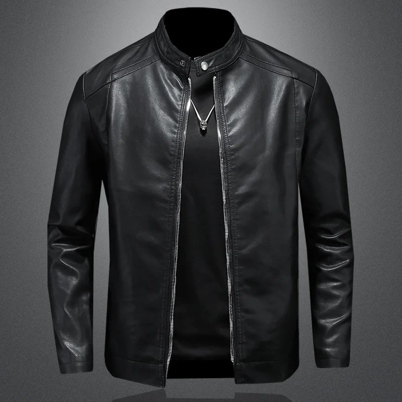 Veste de moto en cuir pour hommes, haute qualité, mode décontractée, vêtements classiques pour hommes, faux, haute qualité, créateur de marque, nouveau