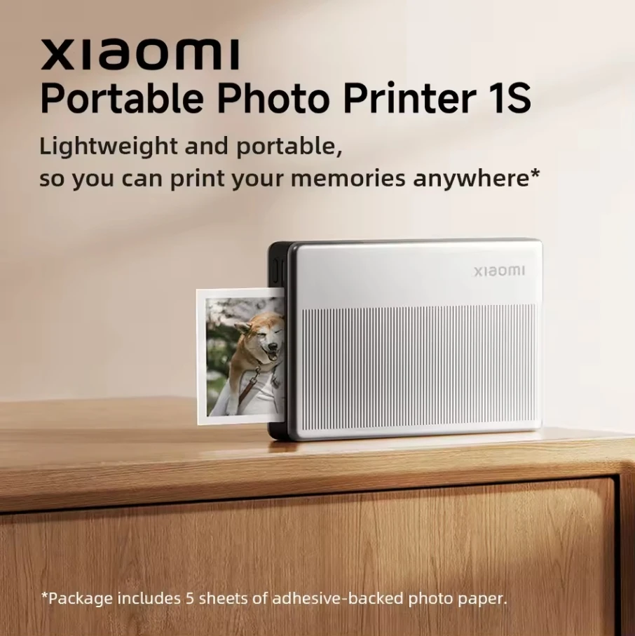 Xiaomi Impresora Fotográfica 1S Portátil Bluetooth 5.2 - Fotos 2x3" 🖨️