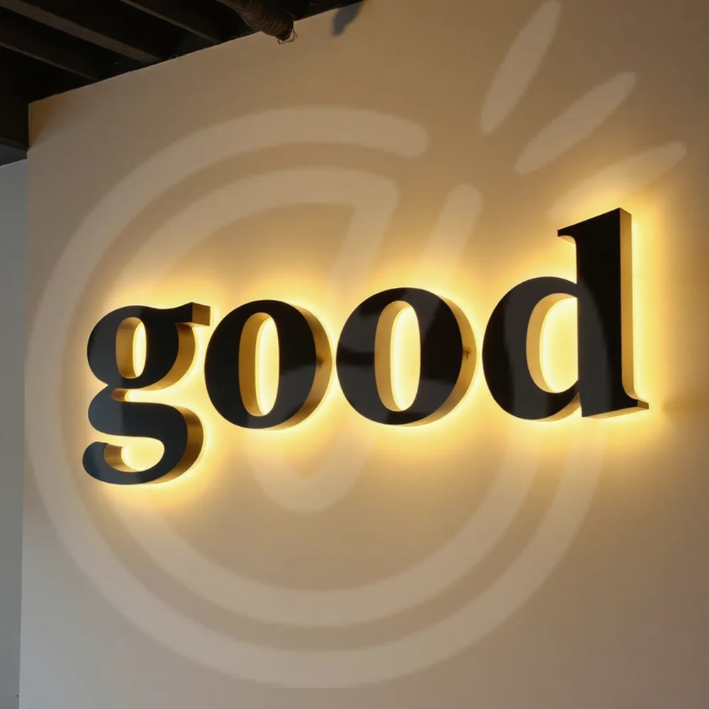 

Custom Backlit Letters Sign 3D Metal LED Light Up for Illuminated Outdoor Business Waterproof Storefront Advertising Signage