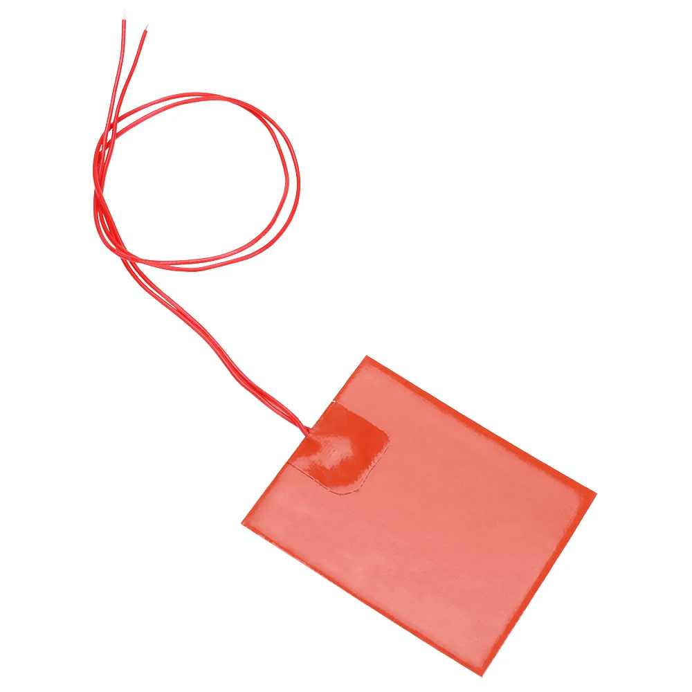 แผ่นทำความร้อนซิลิโคน DERNORD 12V แผ่นทำความร้อนไฟฟ้า แผ่นยางทำความร้อน แผ่นทำความร้อนแบบยืดหยุ่น กันน้ำ สำหรับเครื่องพิมพ์ 3 มิติ