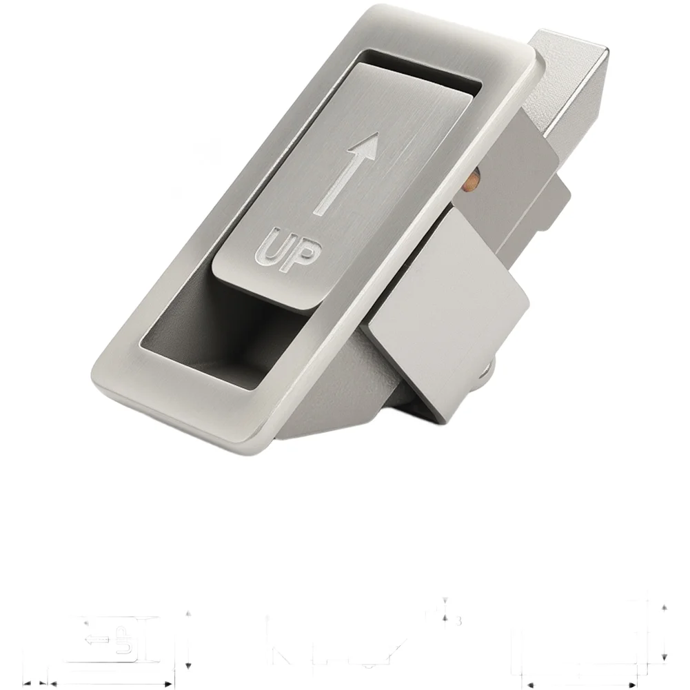 1pc Stainless Steel Buckle Latch CX320 Spring Loaded Push Button Lock For Industrial Cabinet Electrical Panel Enclosure Hardware