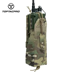TOPTACPRO Tactical Radio Pouch For Walkie Talkie MOLLE MBITR PRC148 152 Radio Holster Tool Pouch 8533