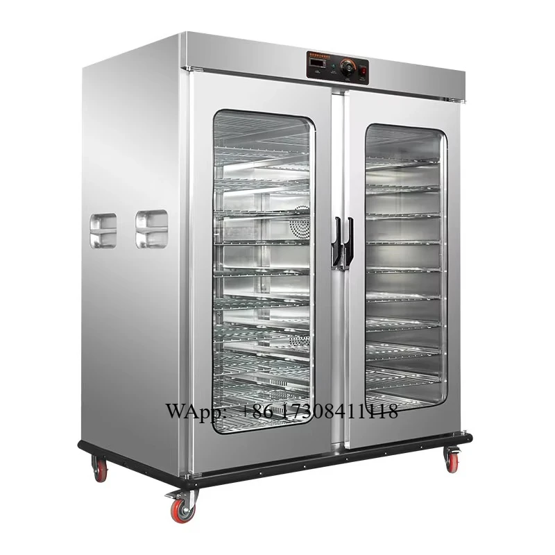 Commercial Industrial Stainless Steel Food Warmer Cart 11 Trays Hot Food Holding Cabinet Banquet Warming Holding Equipment