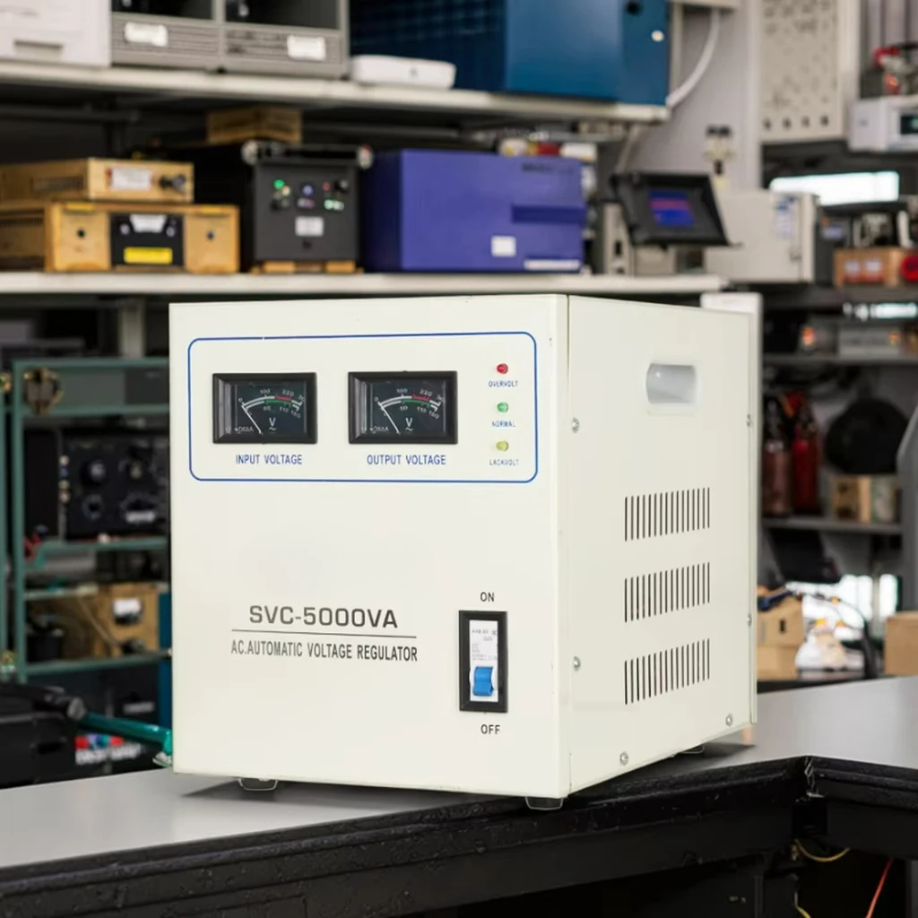 

AC Single Phase SVC-5000VA Automatic Voltage Regulator Voltage transformers 220v to 110v Relay Controlled