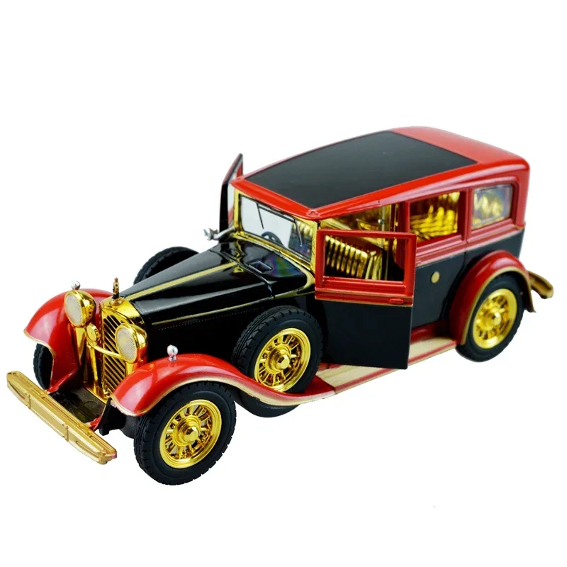 1:32 Retro Classic Car Alloy Car Model Diecasts Metal Vehicles Toy Old Car Model High Simulation Collection Ornament Kids Gift