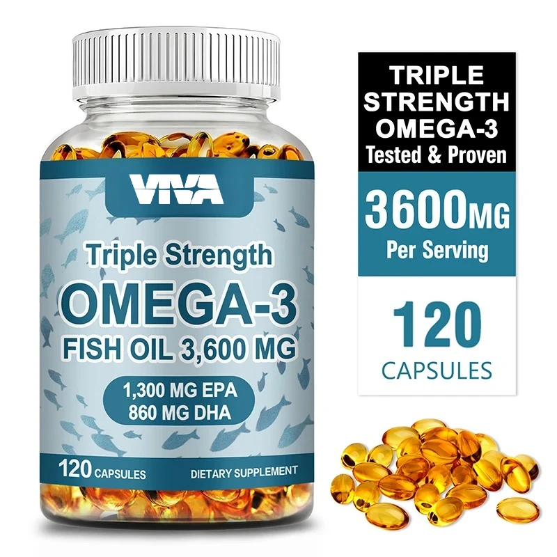 Omega 3 Fish Oil - Supports Eye, Brain, Joint Health, Boosts Immunity, and Promotes Energy Production