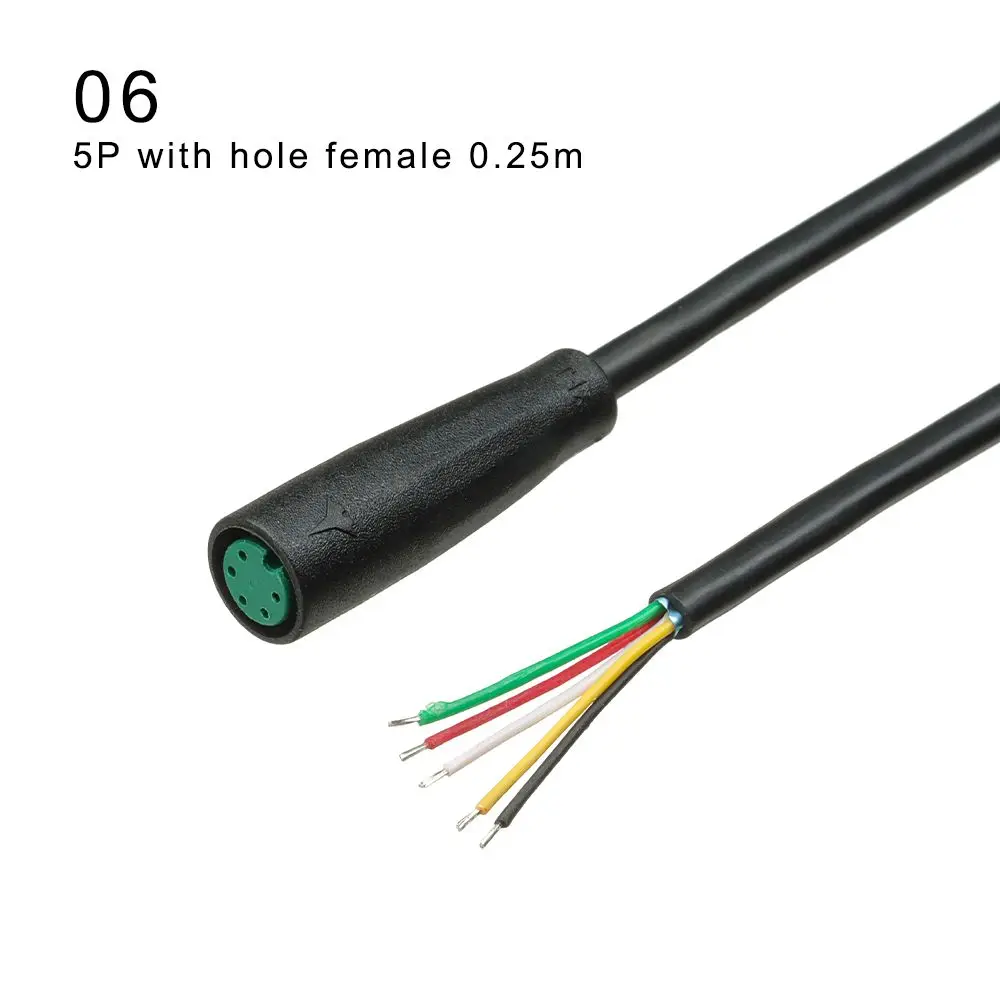 9mm Basis Stecker 2/3/4/5/6Pin Kabel Wasserdichten Stecker Für Ebike Bafang Display Pin optional Kabel Ebike Zubehör