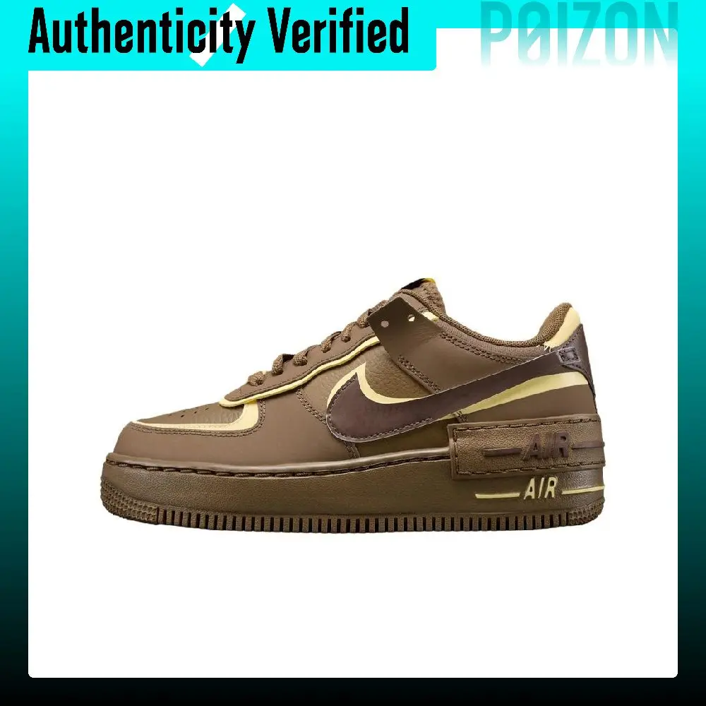 Nike AF1 Shadow, zapatillas de skate de caña baja para mujer, color marrón, modelo JA4404-222.