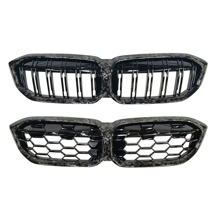

Передняя решетка из кованого углеродного волокна G20 G28 Forge Carbon Grill для 3-й серии G20 G28 Carbon 2-линейные алмазные передние решетки