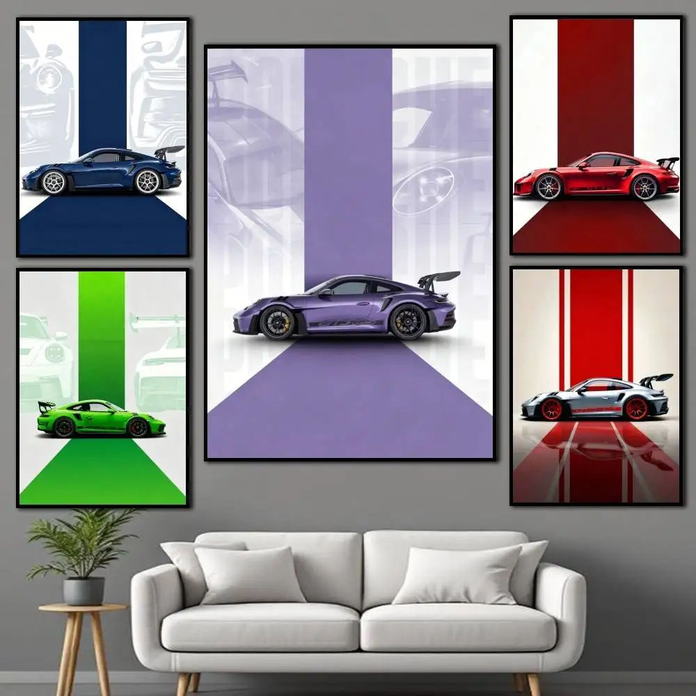 

TOP1 PRO-gt3 RS SuperCars Poster Self-adhesive Art Waterproof Paper Sticker Coffee House Bar Room Wall Decor