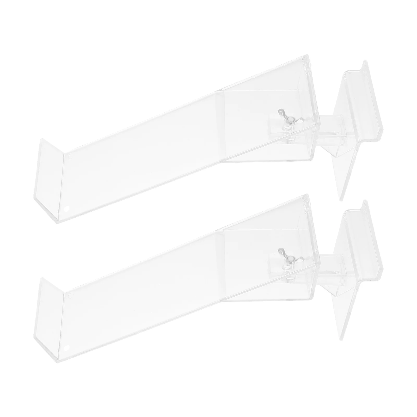 2 Pcs Shoe Display Stand Sandal Insert Rack Plastic Shelf High Heel Transparent Clear