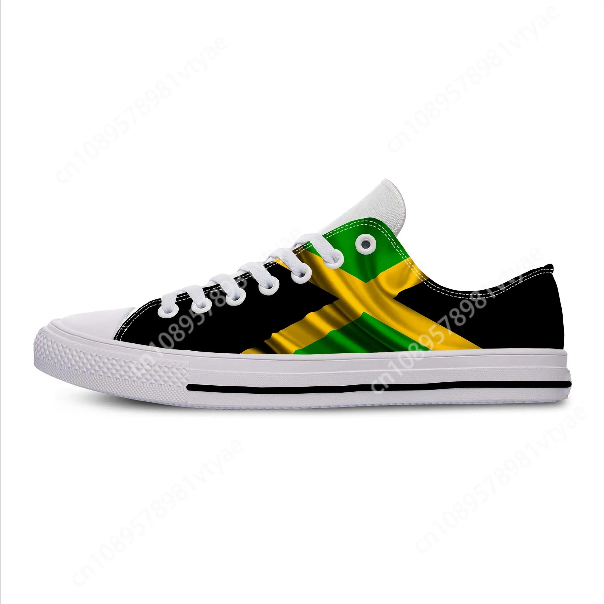 

Jamaica Jamaican Flag Patriotic Pride Cool Fashion Casual Cloth Shoes Low Top Comfortable Breathable 3D Print Men Women Sneakers