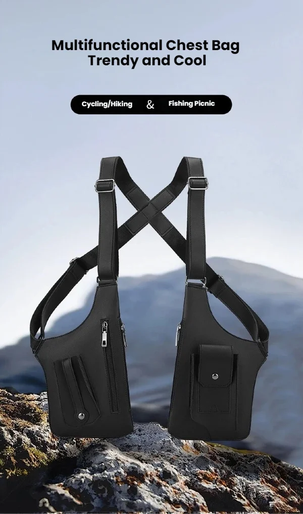 Taktische Outdoor-Brusttasche, Taktische Angeltasche, Outdoor-Sport-Brusttasche, Mehrzweck-Taktische Westentasche für Herren – Detail 1