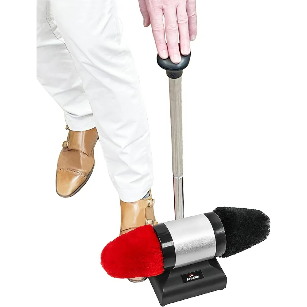 Electric Shoe Shine Polisher with 100% Natural Lamb Wool Buffers