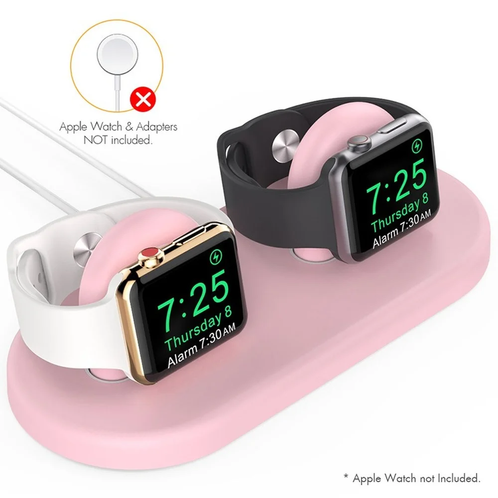 

Dual ABS Charging Dock For Apple Watch Series 6/Se/5/4/3/2/1 for Apple Watch Dual-Head Charging Dock Support Night Stand Mode