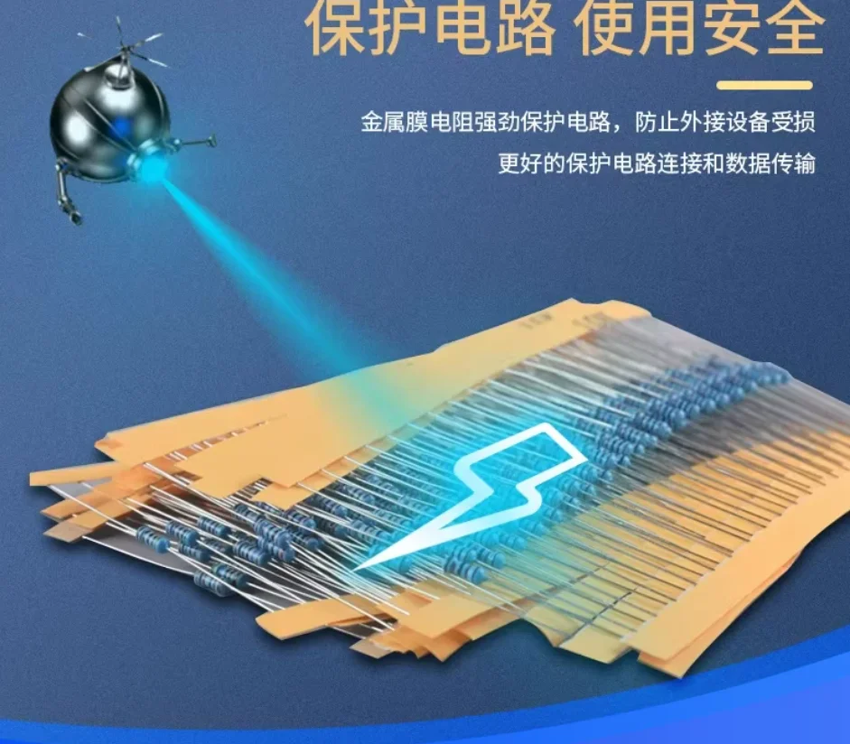 21 values*10PCS=210PCS 1/4W 5% Metal Fillm Resistor Kit Set Assorted 91K 100k 120k 200k 220k Assortment Pack 75k ohm-10M Ohms