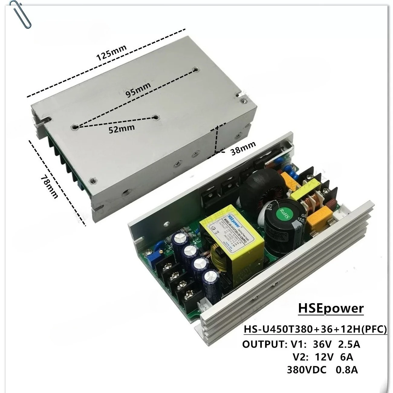 HSE HS U450T 380V 36V 12V 230W 7R 230W Switching Power Supply
