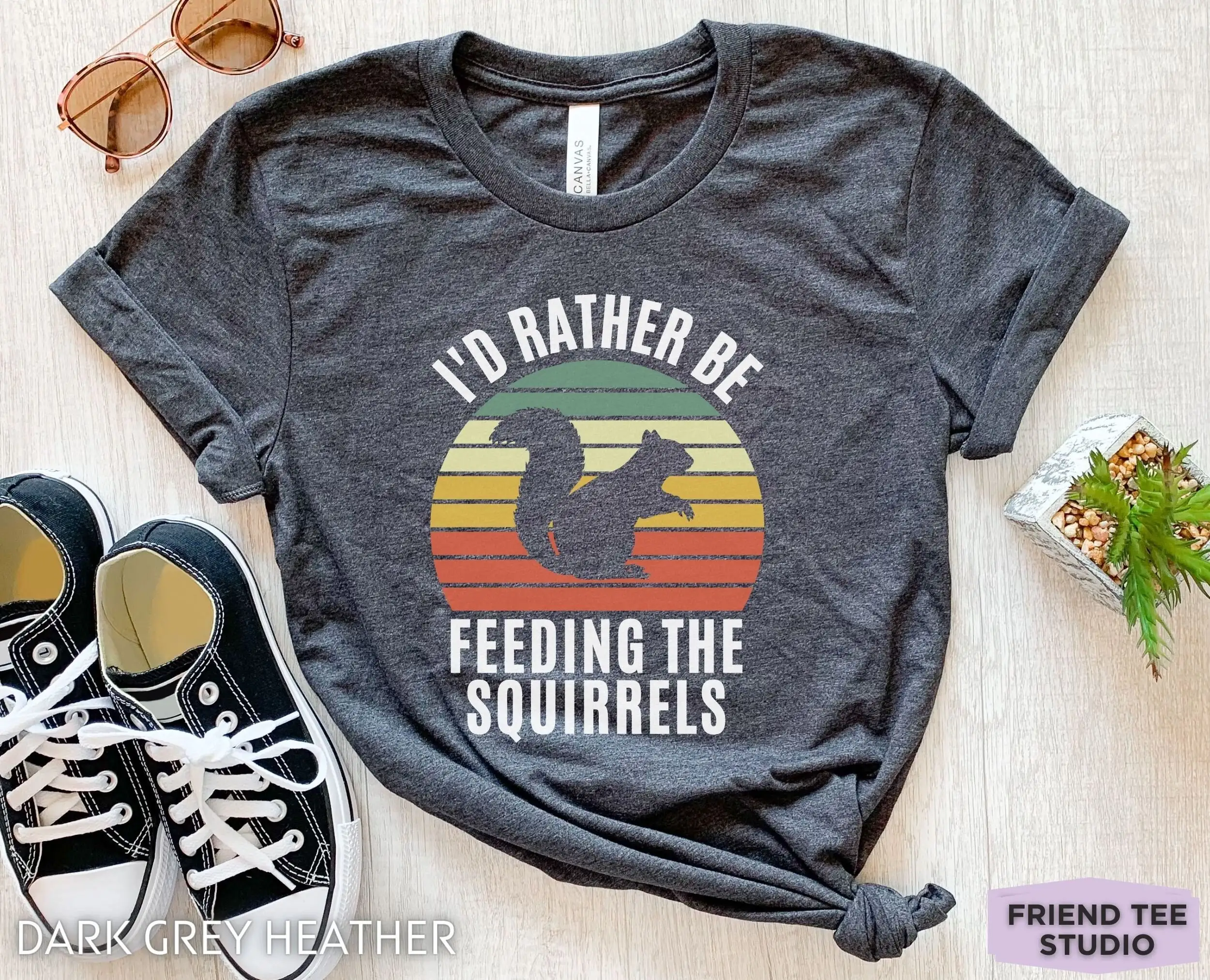 

Squirrel T Shirt Funny s Girls Tree Ground Chipmunk Print