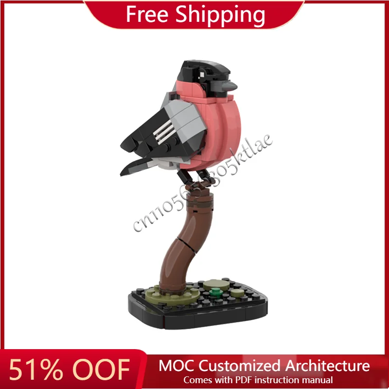 

190-детали, птица на ветке, модульный индивидуальный строительный блок, модель, детская сборка, дисплей, игрушка, фестиваль, сюрприз, подарок на день рождения