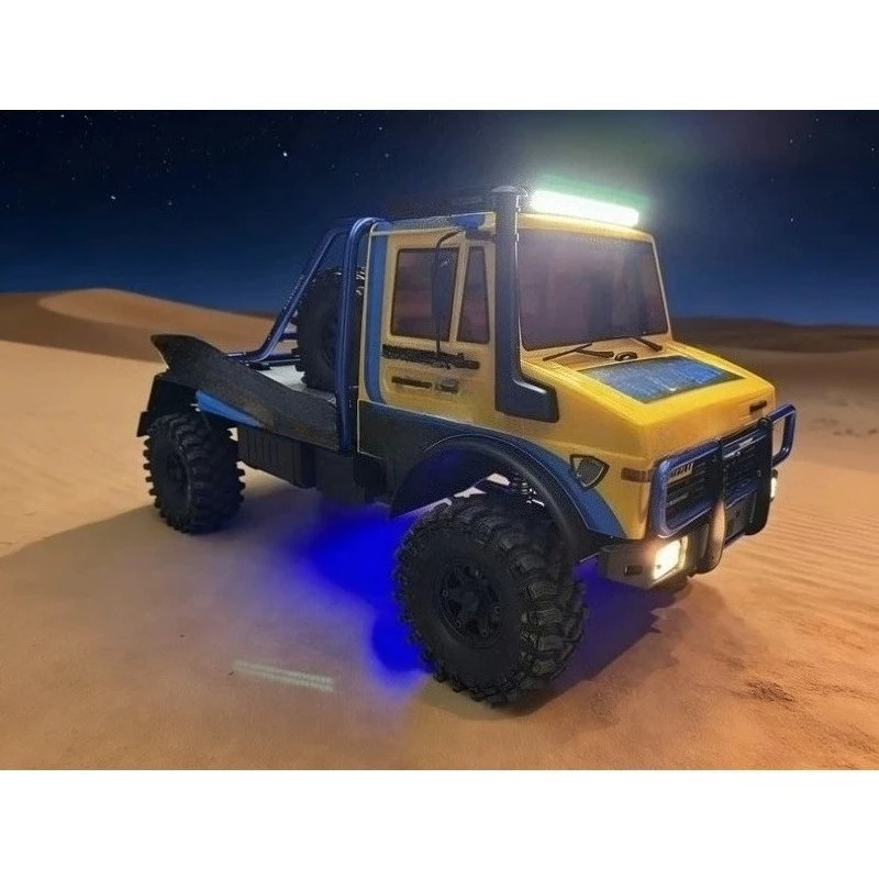 

For 1/8 Scale CROSSRC EMO X6 XL3 NT RC Rock Crawler, Roof Rack with LED Strip Lights – Damage-Free Installation Upgrade Kit.