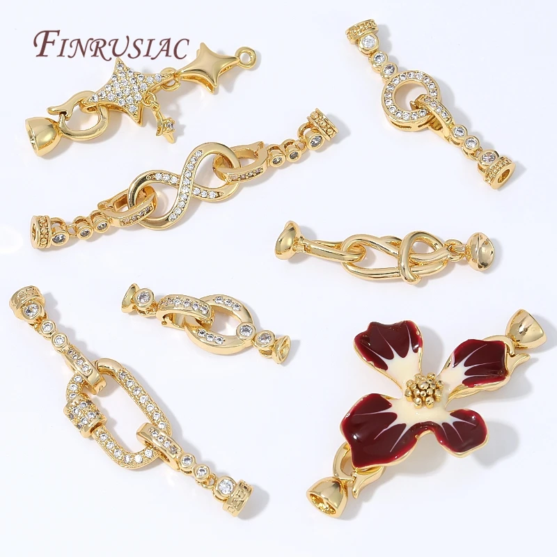 18K Gold Plated CZ Clasp Connectors with Cubic Zirconia – Luxury Jewelry Findings For DIY Necklace&Bracelet Making Supplies image 3