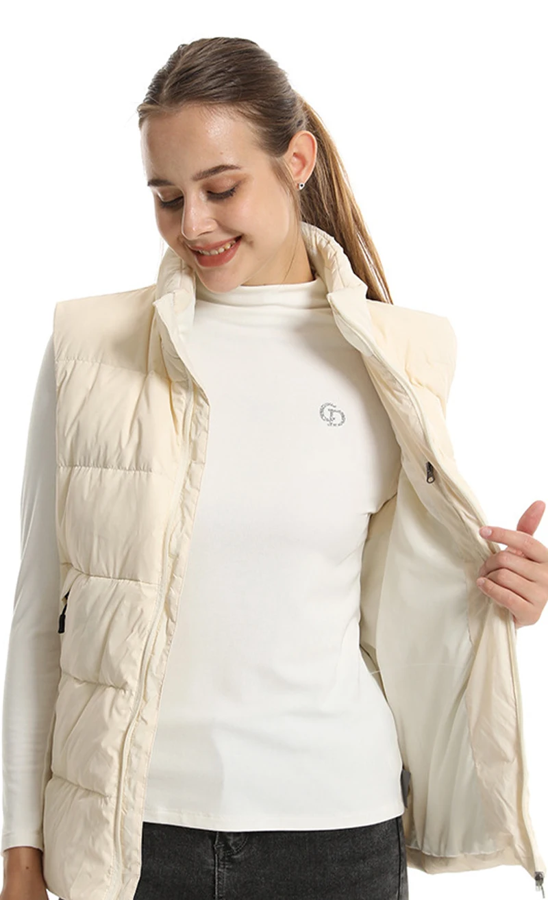 Frauen USB Infrarot 15-Zahlen-Heizweste Jacke Mode Heizwesten Winter Warm gepolsterte ärmellose Weste Thermokleidung – Detail 13
