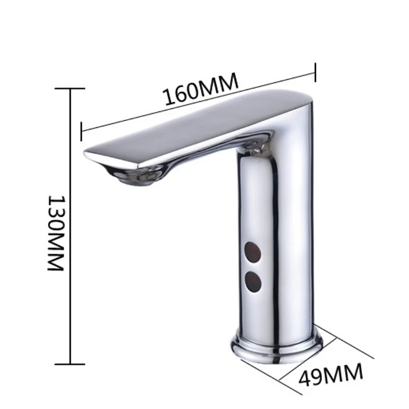 Imagem -06 - Sensor de Banheiro Inteligente Torneira Touchless Bacia Torneiras Alta Tecnologia Pia Misturador Automático Chrome Cozinha Infravermelho Torneira Sensor Bronze