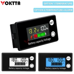 DC8-100V Battery Capacity Indicator LCD Digital Electricity Meter Lead-acid Lithium LiFe PO4 Voltage Tester for Car Motorcycle