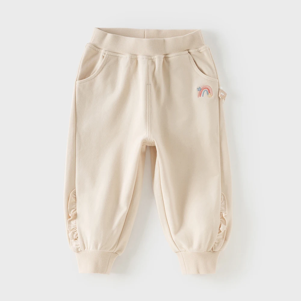 ديف بيلا الفتيات محبوك السراويل الربيع الصيف الطفل سراويل قطنية الأطفال فضفاضة بنطال مرن ملابس خارجية الاطفال الملابس DB1260324