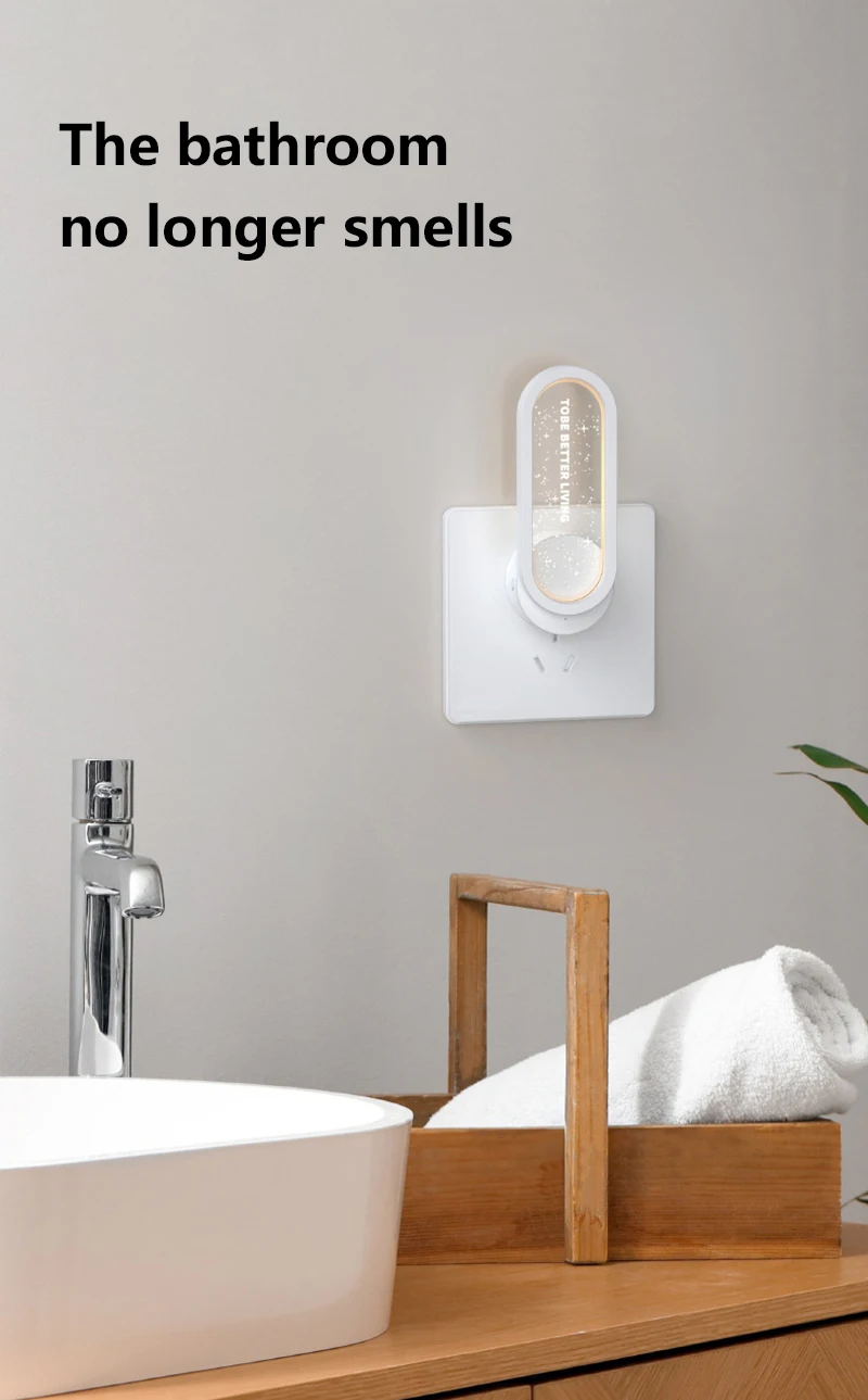 Lenovo Mini-Luftreiniger mit negativen Ionen zur Geruchsbeseitigung in der Toilette, zur Formaldehyd-Entfernung, mit Sternenhimmel-Atmosphärenlicht im Heimstil – Detail 9