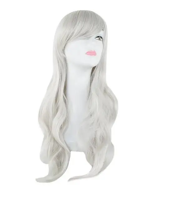 Yellow Wig   Synthetic Heat Resistant Fiber Long Curly Hair Pelucas Cartoon Costume Cos-play Salon Party Female Hairpiece