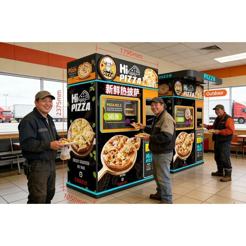 Smart Pizza Vending Machine Fast Food Robot Heating Cooking Automatic Pizza Maker with Credit Card Coin Payment