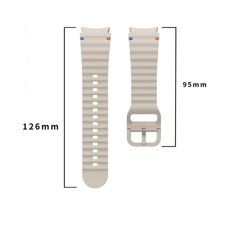 سوار سيليكون لساعة سامسونج ، سوار كلاسيكي ، 4 FE ، 5 برو ، 44 ، 40 ، 45 ، 6 ، 7 حزام كوريا الأصلي ، 47 غالاكسي