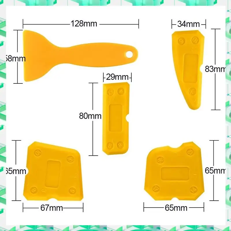 

FIZP 9 Pcs Silicone Sealant Scraper Smoothing Tool Caulking Tool Kit Grout Finishing Tools For Bathroom Kitchen Room