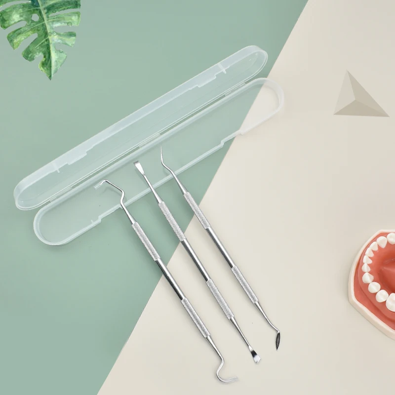 Dentistry Mirror Double Probe /sickle /hoe Tooth Cleaner Dentist Clean Tools Stainless Steel Dental Tool Products Oral Care Kit