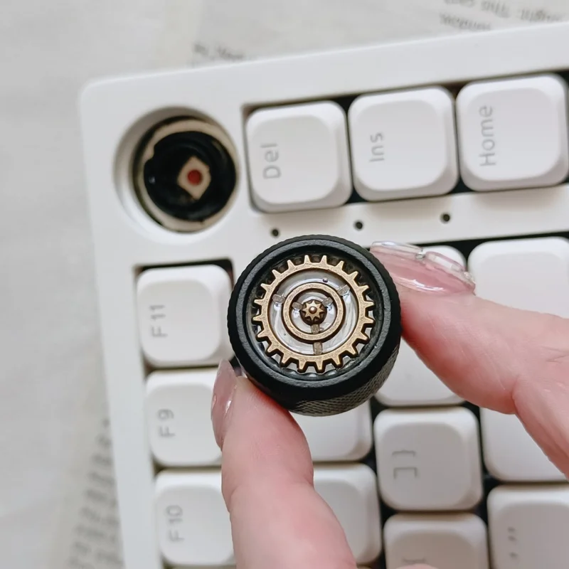Hi75 Speciale volumeknop Gear Retro gepersonaliseerde transparante driedimensionale aangepaste mechanische toetsenbordknop Keycaps