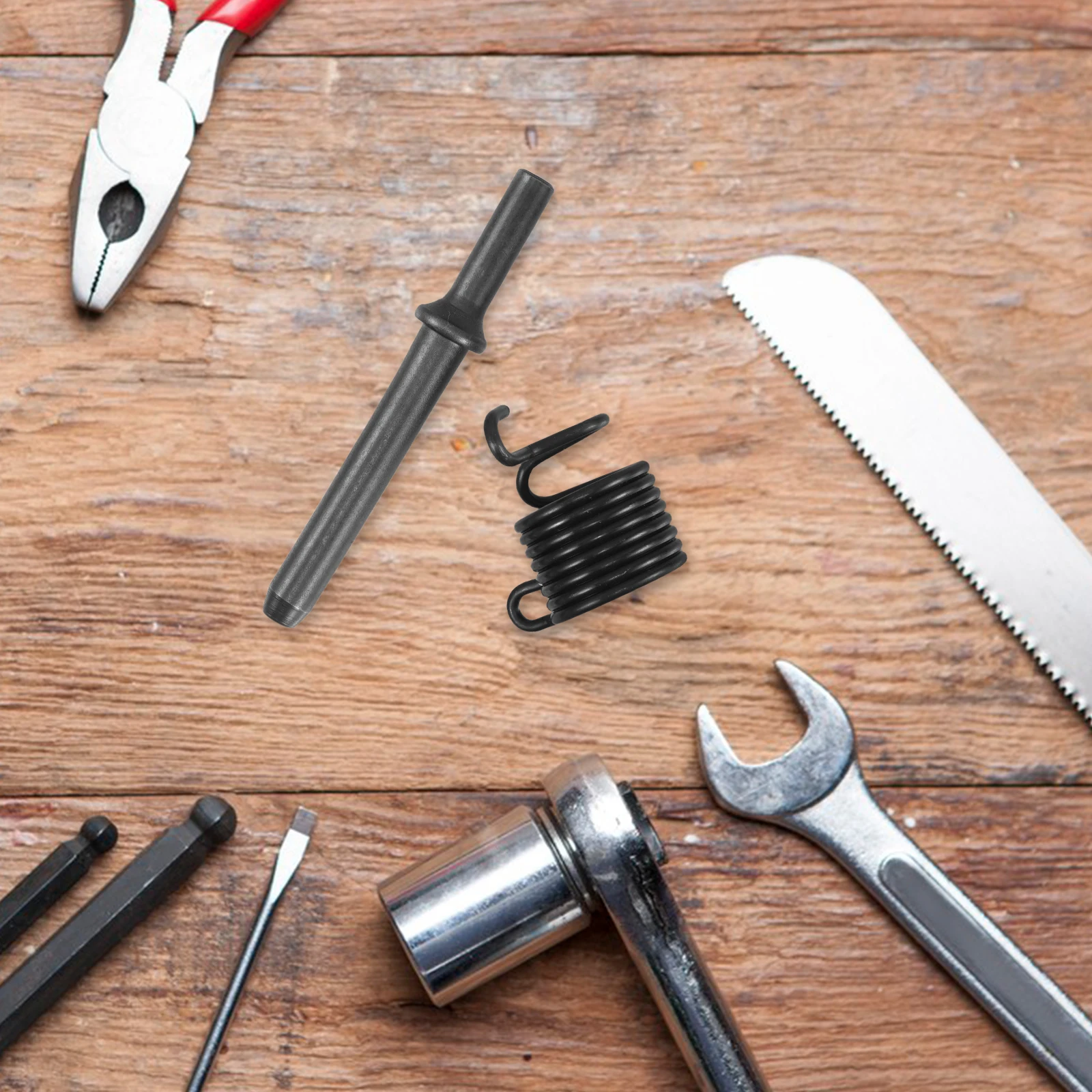 Rivet Gun Head Air Hammer Socket Tool Punch Pneumatic Solid Tools Alloy Steel Bits Kit Semihollow Rivet Connection Efficient