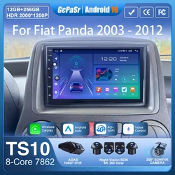 Car Radio Carplay For Fiat Panda 2003 2004 2005 2006 - 2012 Navigation GPS Android Auto Multimedia Player Stereo No 2din 5G WiFi