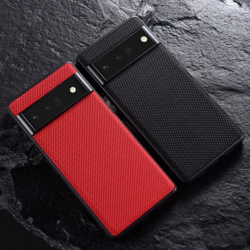 

Fashion Canvas Leather Phone Case For Google Pixel 8 Pro 7 Pro 7A 6A 5A 6 Pro 360° Full Protection Phone Back Cover