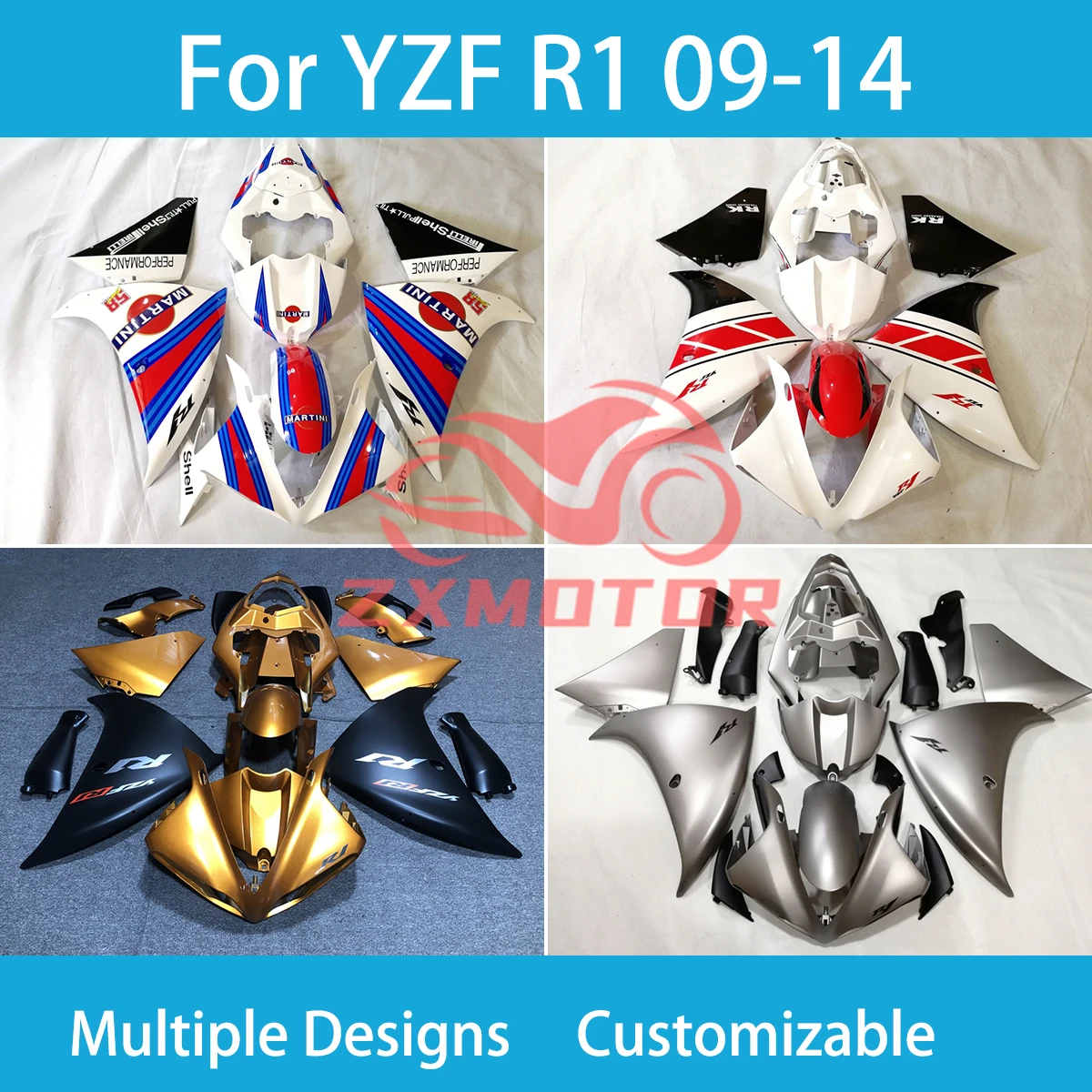 

ABS Fairings for Yamaha YZF R1 2009 2010 2011 2012 2013 2014 Aftermarket Motorcycle Fairing Kit R1 09 10 11 12 13 14