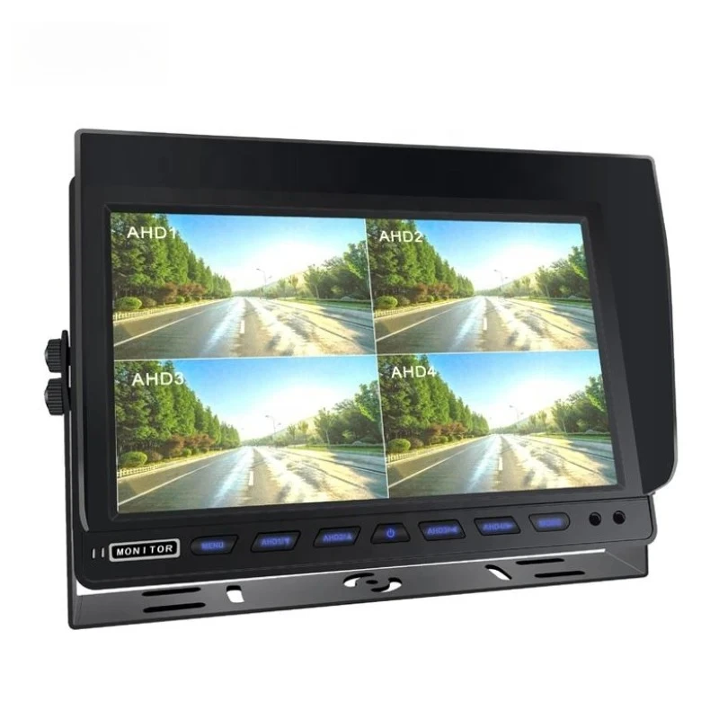 10,1 inch HD AHD back-upcamera met 4/8 kanalen Display Auto TFT LCD-scherm Stand Alone Truck Quad Monitor Bus Head-up Displays