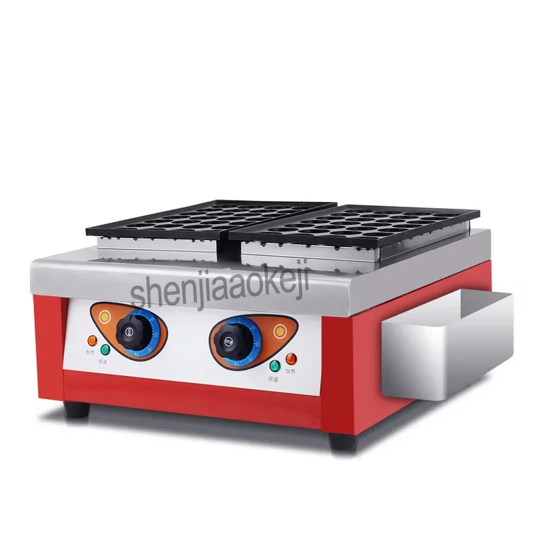 Double Electric Plate Baking Fish Ball furnace Commercial street food 2 plates Octopusball machine takoyaki machine 1pc