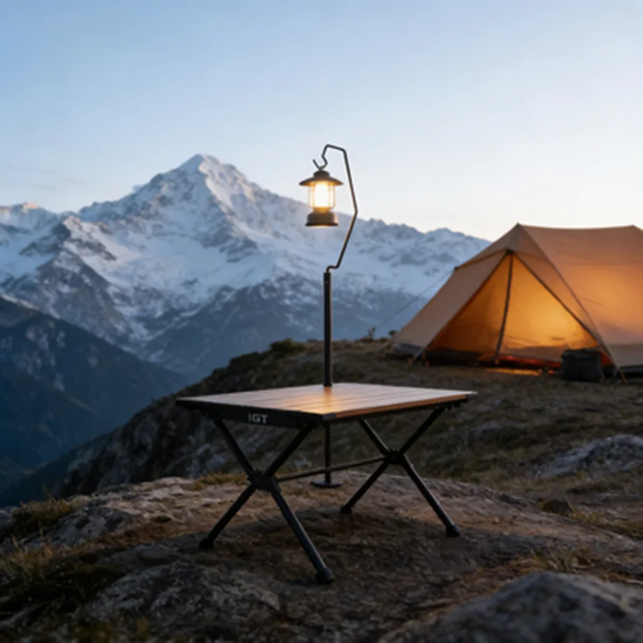 IGT Light Stand Camping Lantern Pole Adjustable Aluminum Alloy Portable Folding Lantern Holder for IGT System view 2