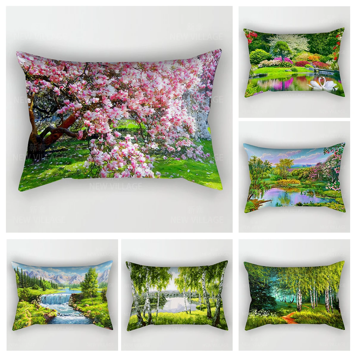 

Home autumn decoration Oil painting style pillow cushion cover decorations throw pillow cover 30*50 pillowcase 30x50 40x60 50*70