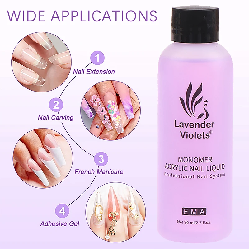 아크릴 빌드 네일용 모노머 아크릴 액체, 네일 아크릴 파우더 액체, 아트 익스텐션 사용, 75ml