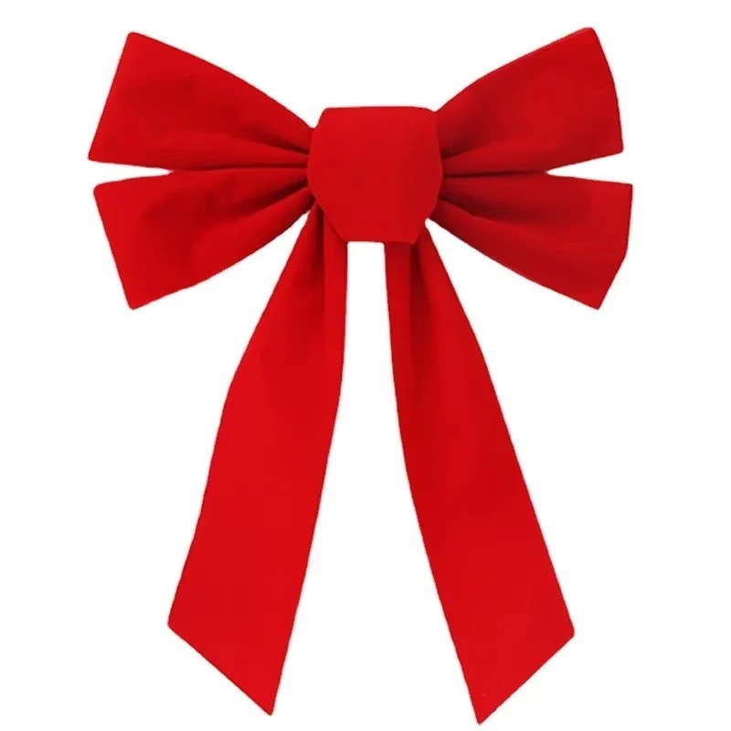 

1/4PCS Christmas Bow Red Velvet Bow Christmas Tree Topper Ornament Large Wreath BowDoor WallDecor New Year Xmas Party Decoration